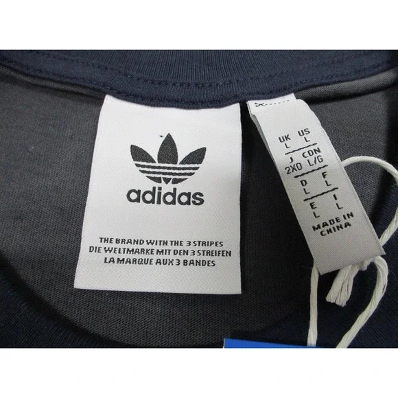 NWT Adidas Originals Shirt‎ Mens Large Blue Camo AOP Tee Graphic Short Sleeve